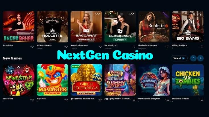 available types of NextGen Casino bet including pre-match live express and system bets